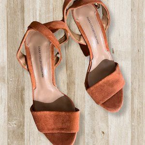 Zara Mauve Suede Platfrom Sandal